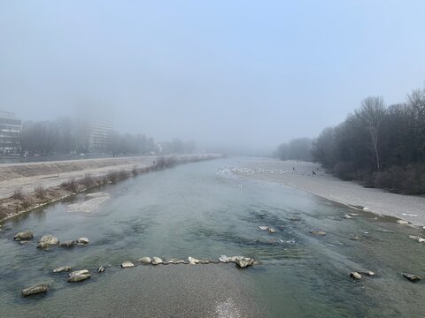 Isar im Winter
