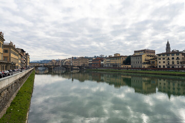 Fototapeta na wymiar Arno River in Florence, Italy