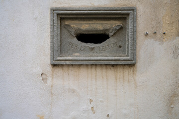 Old letterbox in the wall