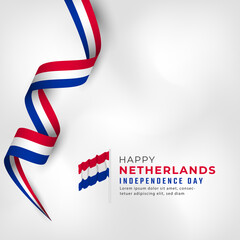 Happy Netherlands Independence Day July 26th Celebration Vector Design Illustration. Template for Poster, Banner, Advertising, Greeting Card or Print Design Element