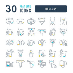 Urology. Collection of perfectly thin icons for web design, app, and the most modern projects. The kit of signs for category Medicine. - obrazy, fototapety, plakaty