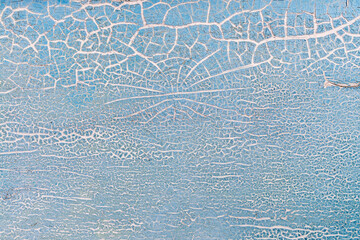 Colorful grunge abstract background for print or design. Old weathered painted plywood surface with cracks on a layer of old paint. Space for text.