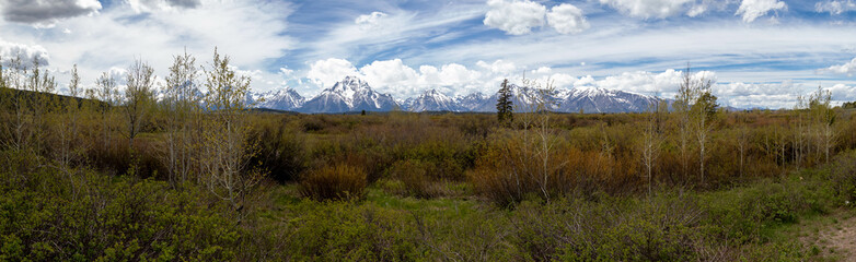 Grand Teton Mountain Range in Jackson Hole, Wyoming