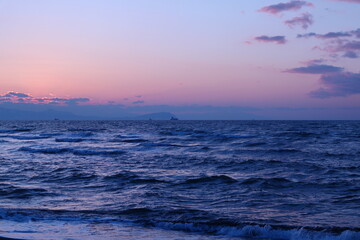 石狩湾の夕焼け