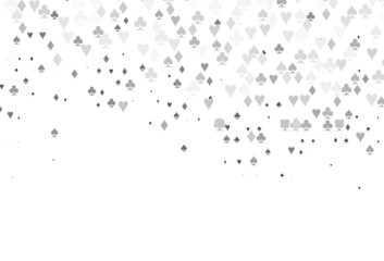 Light Silver, Gray vector cover with symbols of gamble.