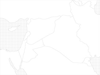 Middle East simple outline blank map