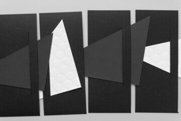 black rectangles carrying triangles