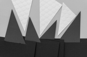 monochrome abstract geometric paper background 
