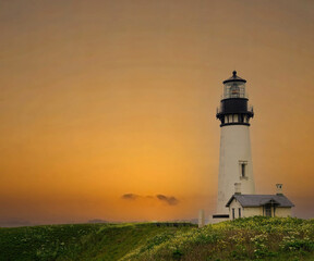 Lighthouse on  Yaquina Head