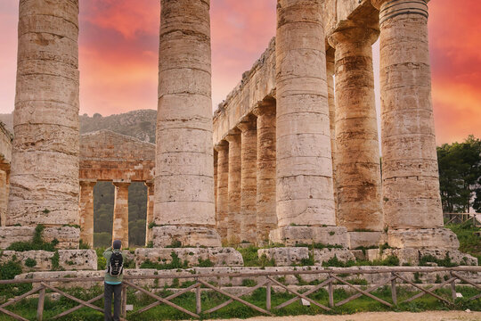 Doric columns of the unfinished Greek temple