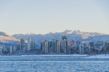 Landscape in Vancouver in Snow