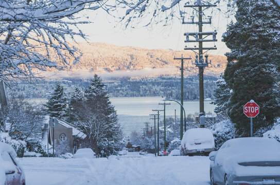Landscape in Vancouver in Snow
