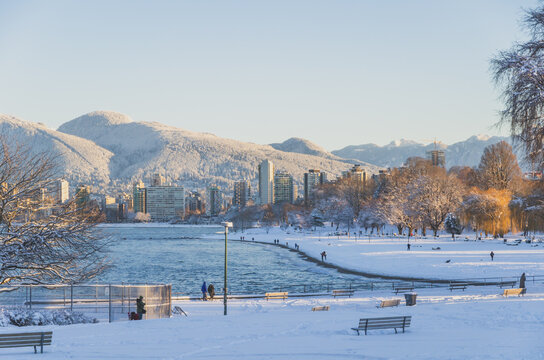 Landscape in Vancouver in Snow