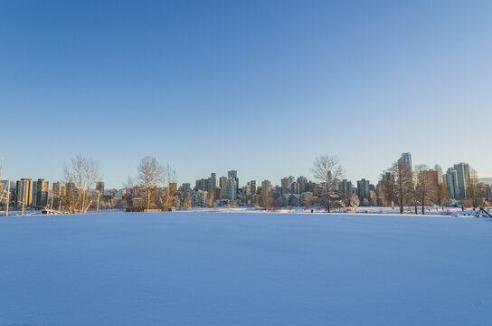 Landscape in Vancouver in Snow