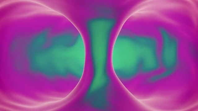 Abstract Rotating Pink and Cyan Substance