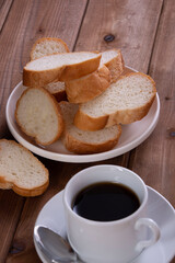 フランスパンと珈琲