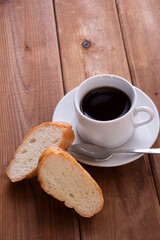 フランスパンと珈琲