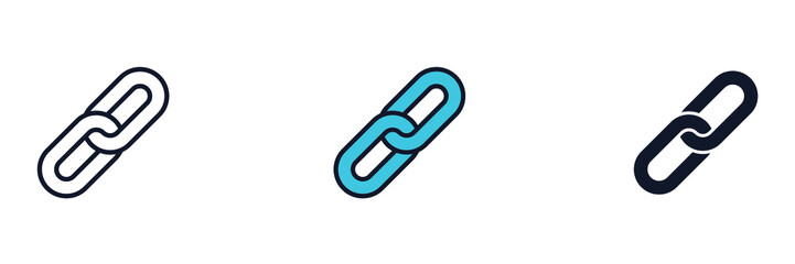 Chain link icon symbol template for graphic and web design collection logo vector illustration