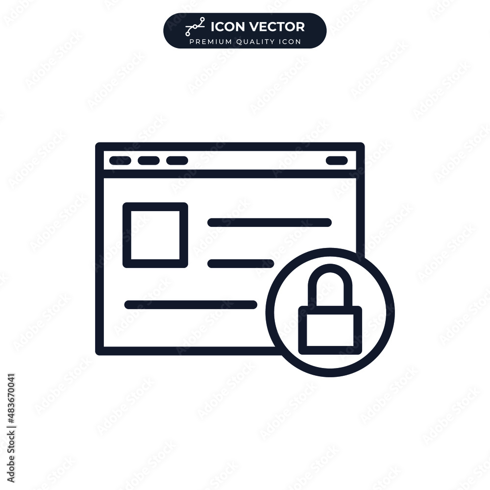 Poster Internet security. web protection icon symbol template for graphic and web design collection logo vector illustration