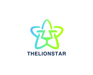 thelionstar  lion and star Logo template ,fully vector and customized logo design