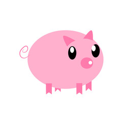 cerdito rosa, piglet, pig, muñecos sencillos, vectores, dibujos para niños, color rosa, muñecos, granja, vectores