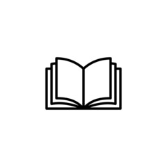 Book icon. open book sign and symbol. ebook icon