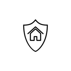house insurance icon. house protection sign and symbol
