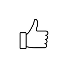 Like icon. Thumbs up sign and symbol. Hand like