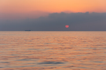 sunset over the sea