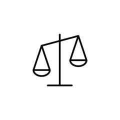 Scales icon. Law scale icon. Justice sign and symbol