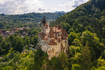 Fototapeta na wymiar Bran Castle, Count Dracula's Castle, Brasov, Romania, the mythic place from where the legend of dracula emerged.