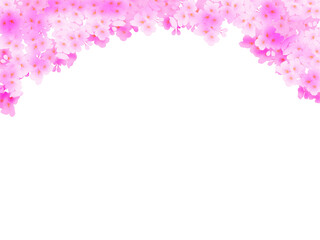 桜のトンネルシルエット