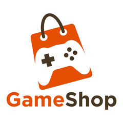 Game Store Logo, Online Shop Logo Design Template.