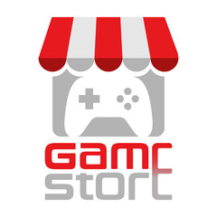 Game Store Logo, Online Shop Logo Design Template.