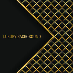 Black and gold luxury background. Vector illustration.