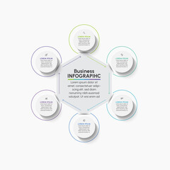 Fototapeta premium Business circle. timeline infographic icons designed for abstract background template milestone element modern diagram process technology digital marketing data presentation chart Vector