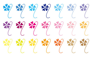 シンプルで幸運の花柄