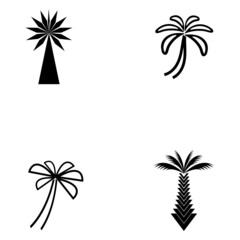 Palm tree summer logo template