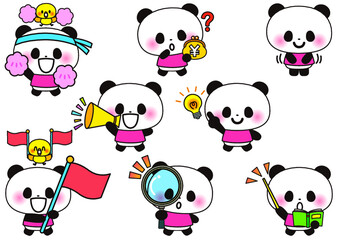 パンダ,動物,応援,動物園,挨拶,ありがとう,説明,財布,保育園,幼稚園,ひらめく