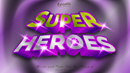 super heroes text effect