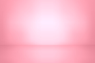 Fototapeta premium Pink color studio background. Abstract empty room with soft light for product. Simple peach backdrop. Line horizon. Gradient honey background. Texture blank wall and floor. Vector illustration