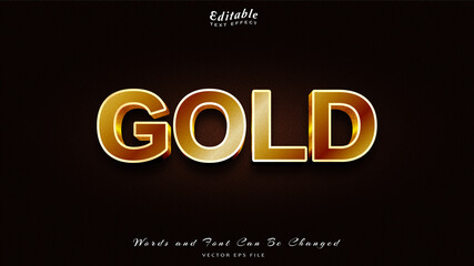 gold editable text effect free font