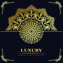 Luxury mandala background with golden arabesque pattern Arabic Islamic east style.decorative mandala for print, poster, cover, brochure, flyer, banner. 