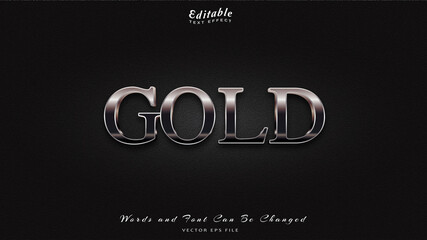 GOLDEN editable text effect, free font