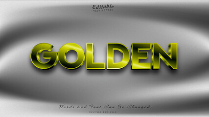 golden editable text effect free font
