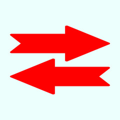 Red arrow icon vector EPS- 10