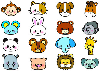 Contour Cut Stickers Cute Animal Set Made To Measure Nikkel Art Co Uk