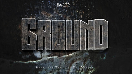 ground editable text effect, free font.