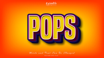 pops editable text effect free font