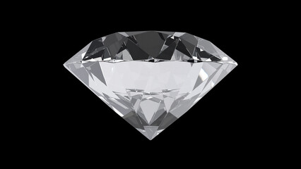 Crystal Diamond On Black Background